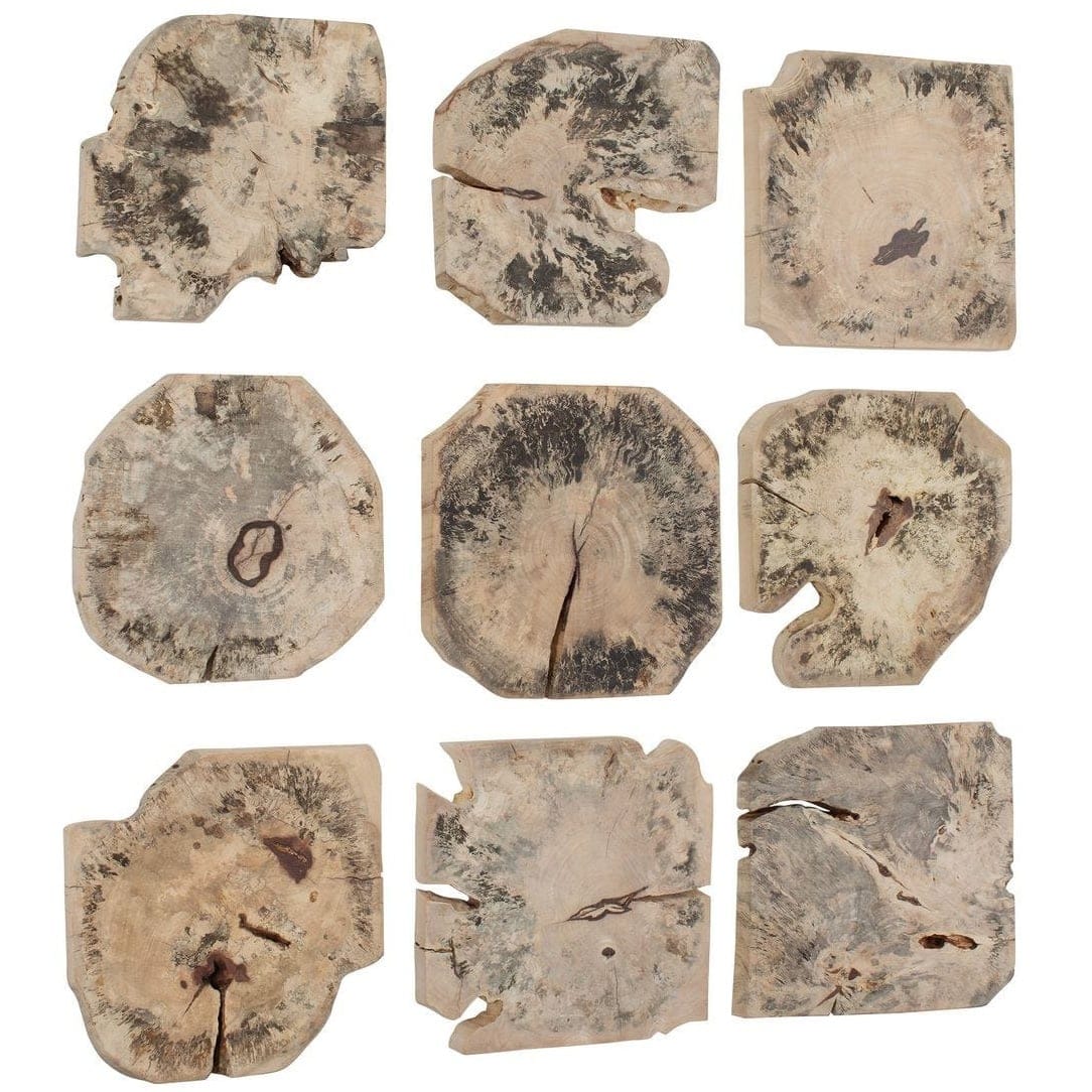 Uttermost Accessories Bahati Wood Bleached Wall Decor - Set of 9 House of Isabella UK