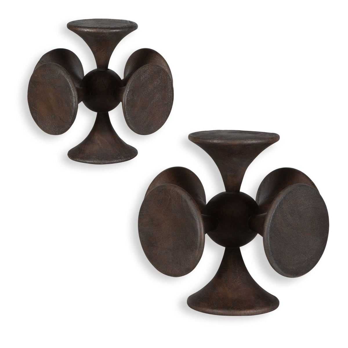 Uttermost Accessories Balanced Harmony Dark Wooden Sculptures, Set of 2 House of Isabella UK