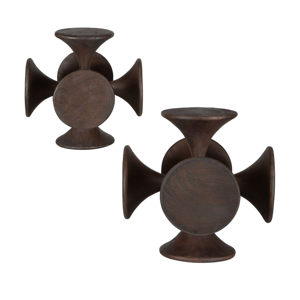 Uttermost Accessories Balanced Harmony Dark Wooden Sculptures, Set of 2 House of Isabella UK