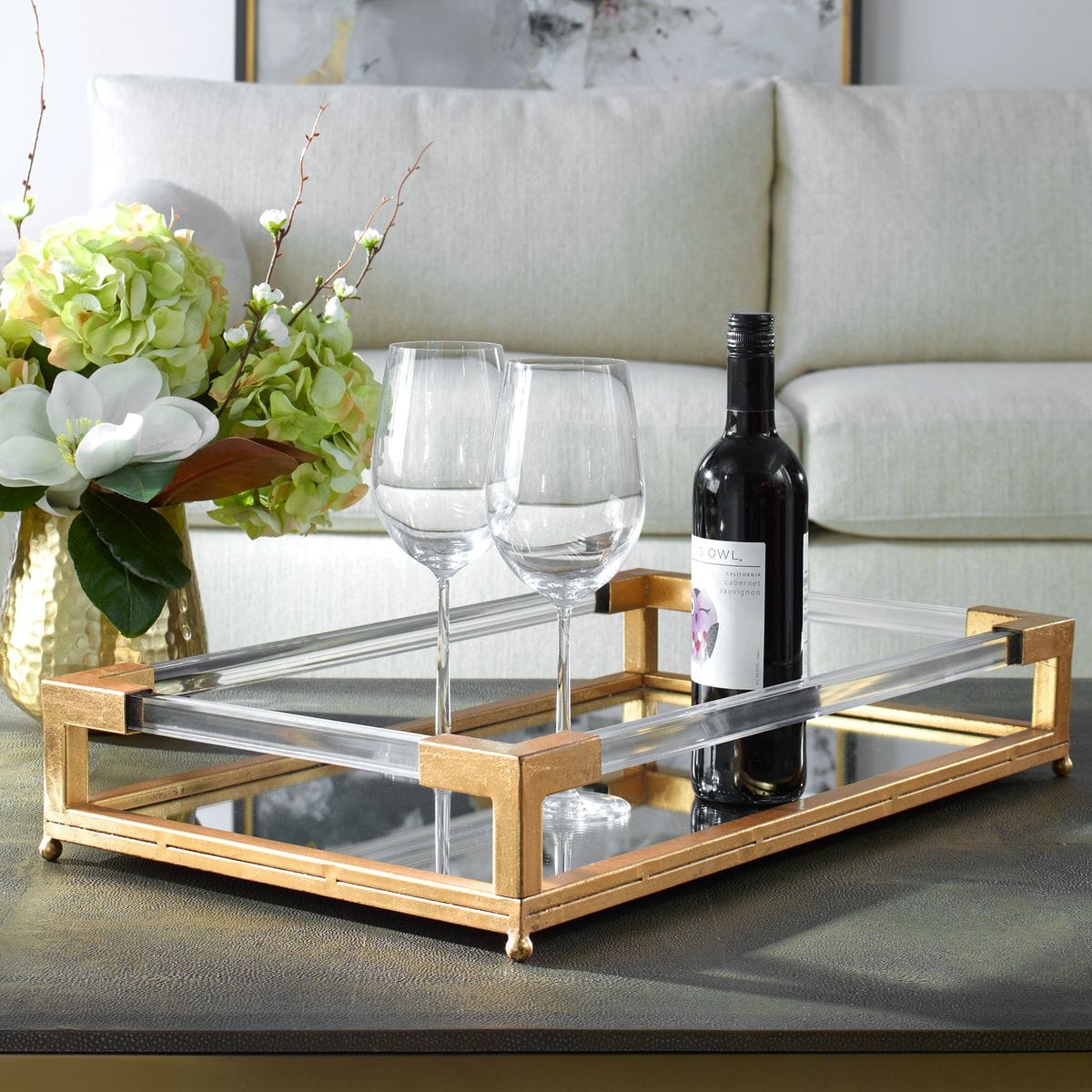 Uttermost Accessories Balkan Mirrored Tray House of Isabella UK