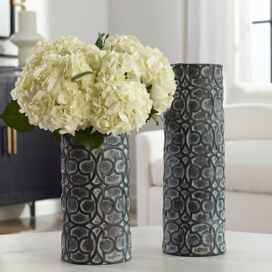 Uttermost Accessories Baltra Bronze Patina Vases, Set of 2 House of Isabella UK