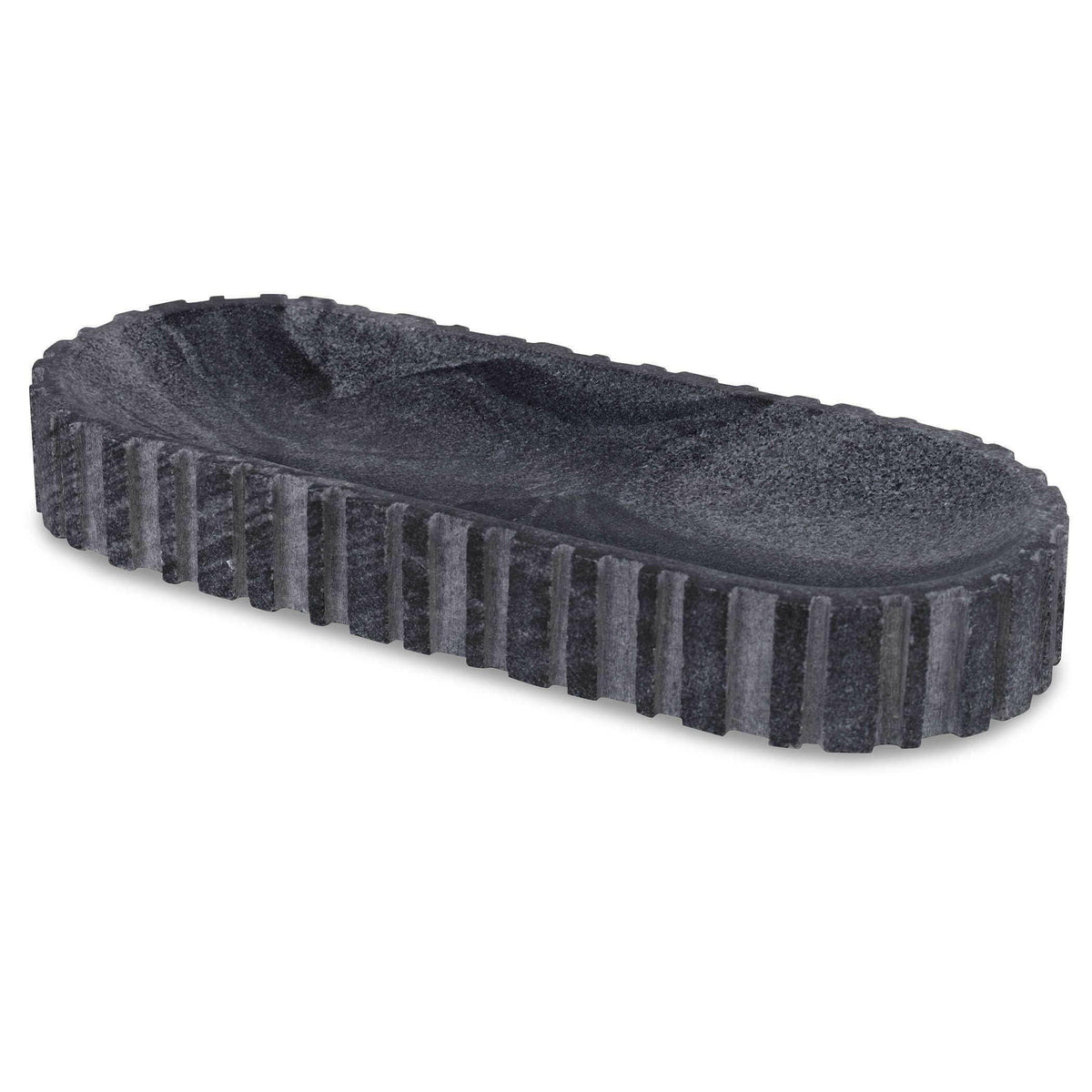 Big Pill Bowl/tray - Black and White Marble.