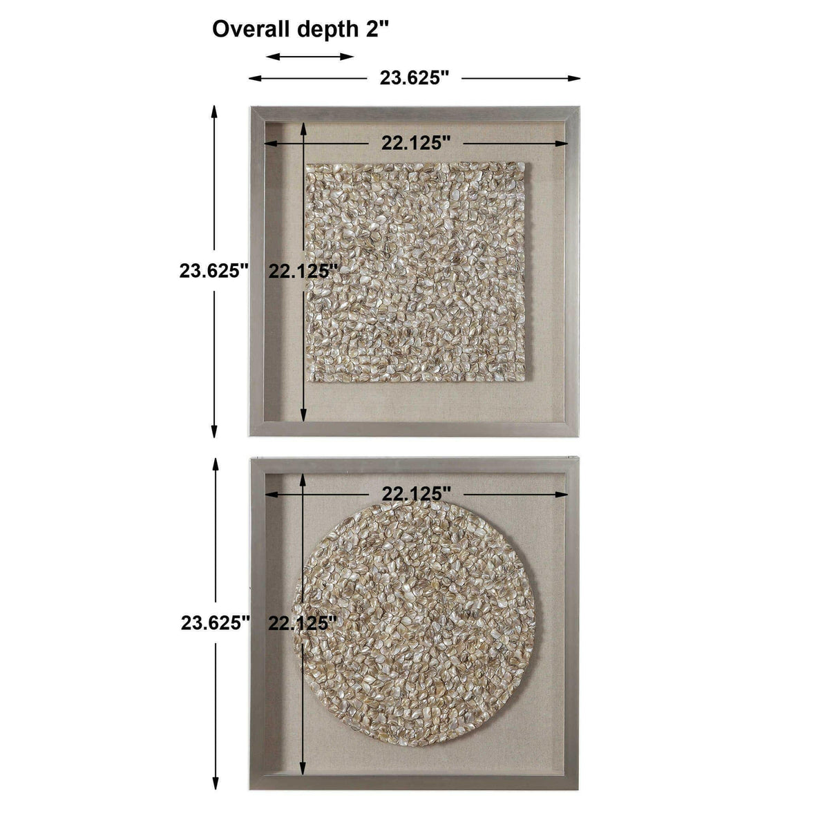 Black Label Arline Shadow Boxes, S/2.