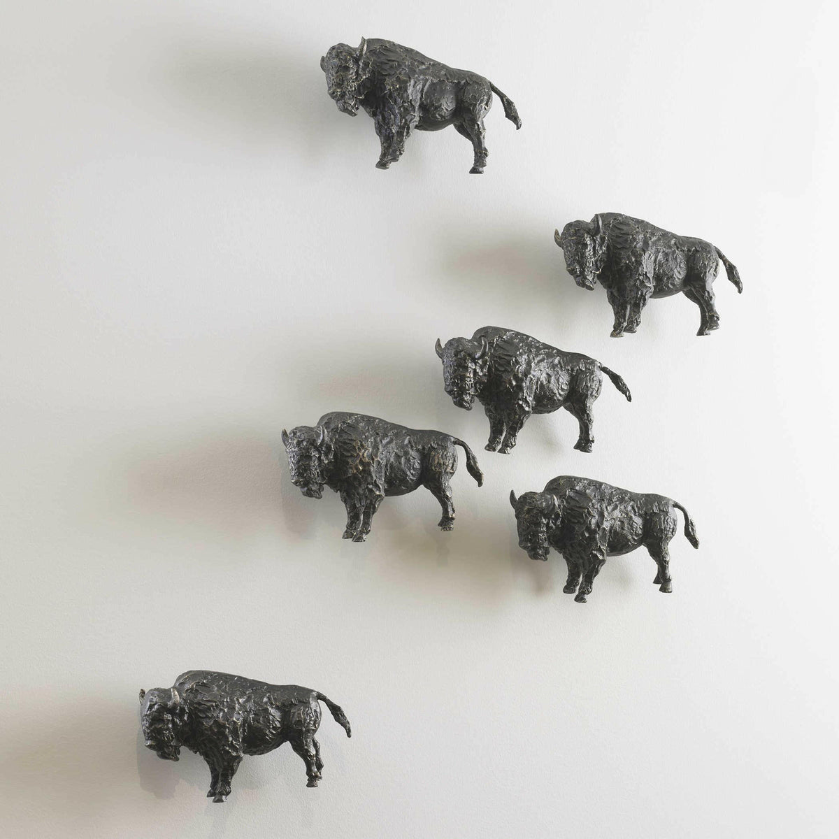 Black Label Bison Metal Wall Sculpture.