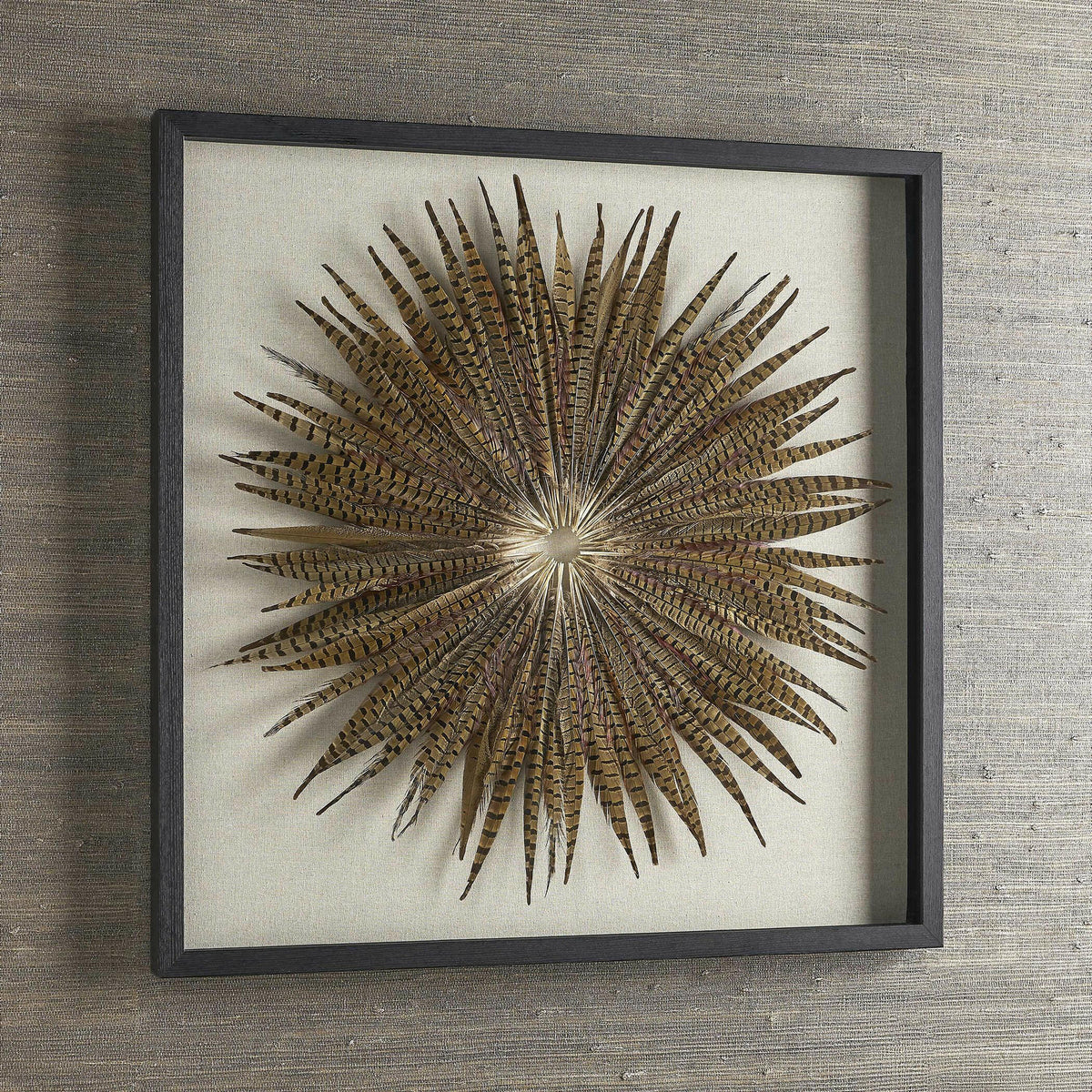 Black Label Feather Burst Shadow Box.
