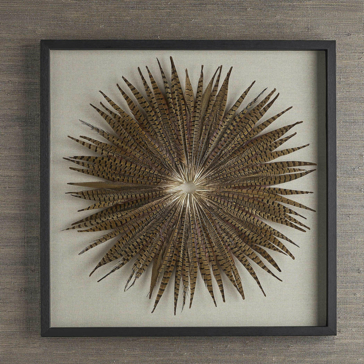 Black Label Feather Burst Shadow Box.