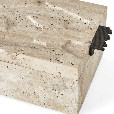 Uttermost Accessories Black Label Groove Thing Box - Travertine House of Isabella UK