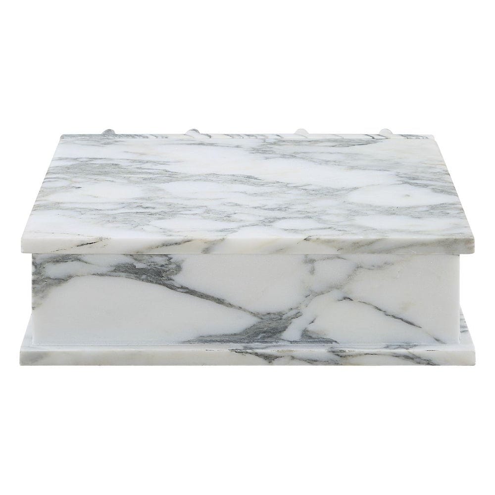 Black Label Novel Box in Arabescato Marble Large.