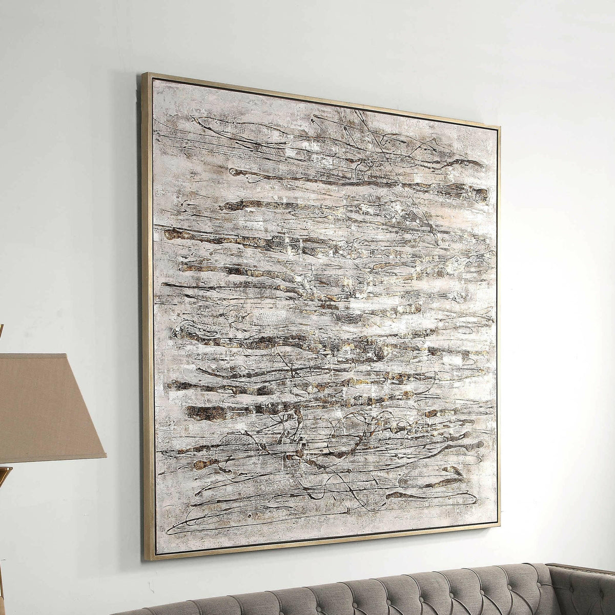 Black Label Scribbles Hand Painted Canvas.