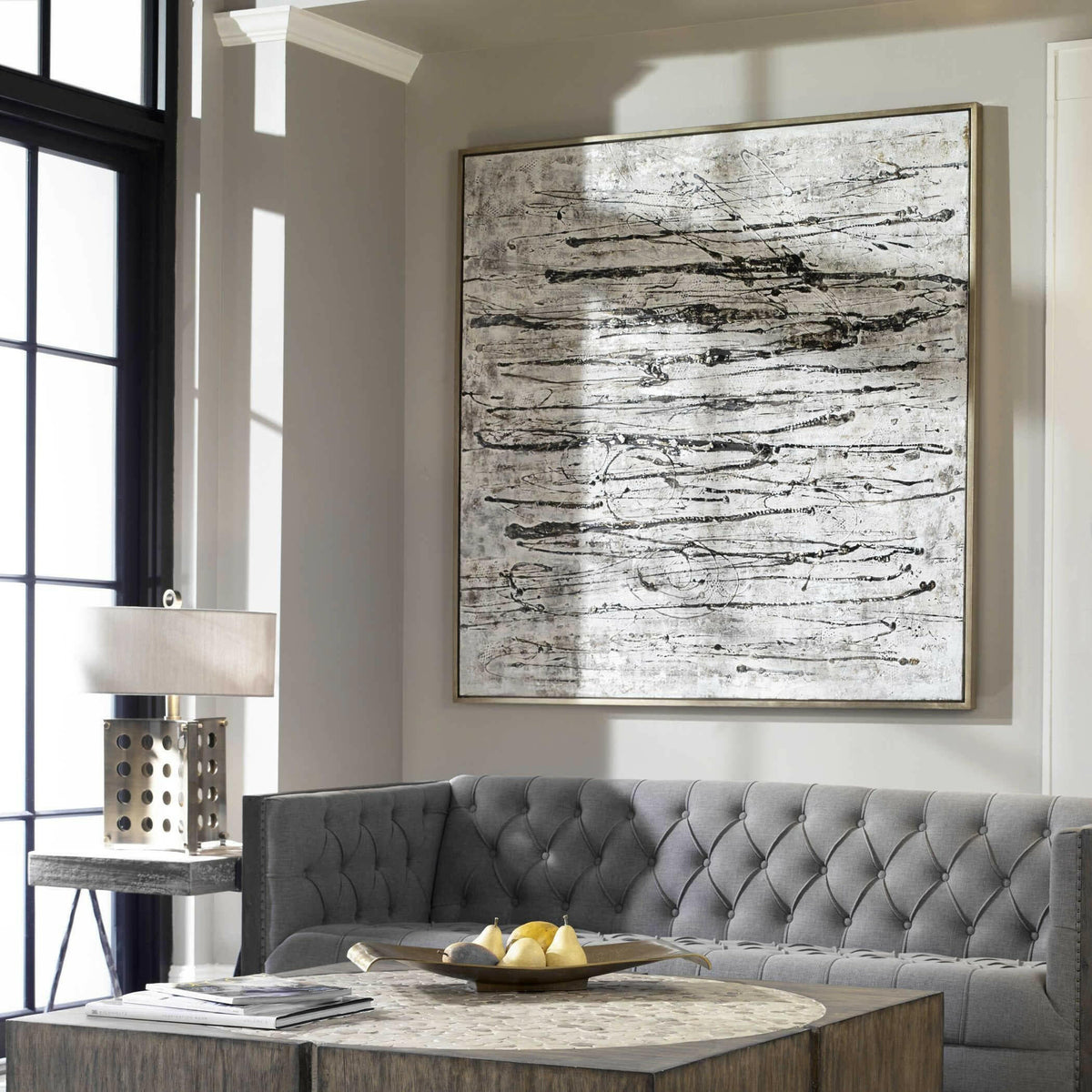 Black Label Scribbles Hand Painted Canvas.