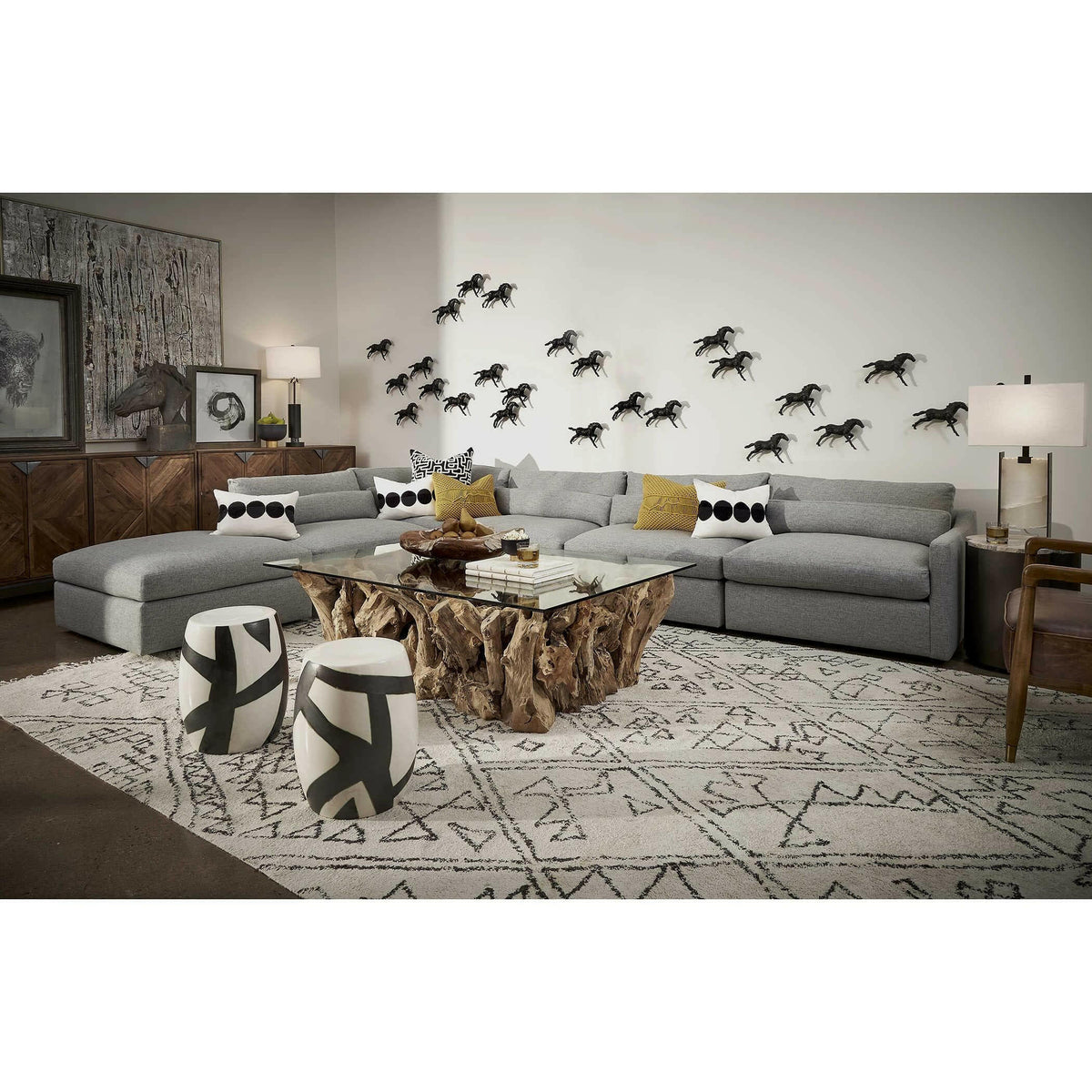 Black Label Stampede Metal Wall Sculpture.