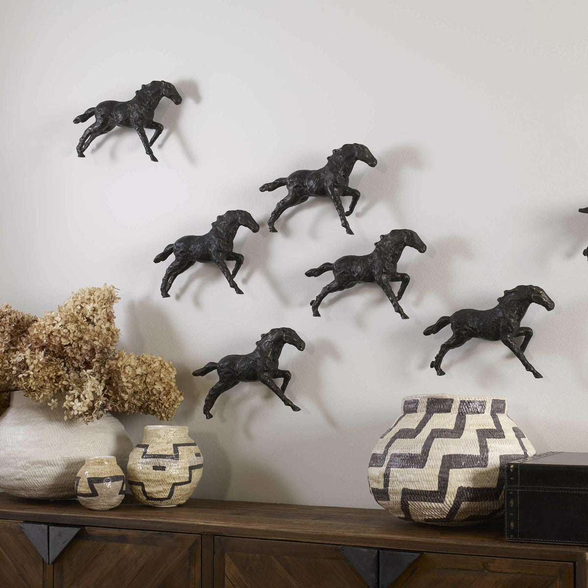 Black Label Stampede Metal Wall Sculpture.