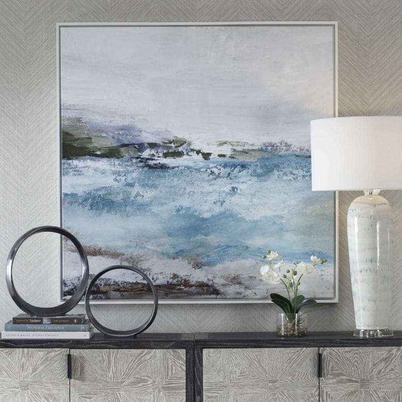 Uttermost Accessories Blue Essence Coastal Framed Canvas House of Isabella UK