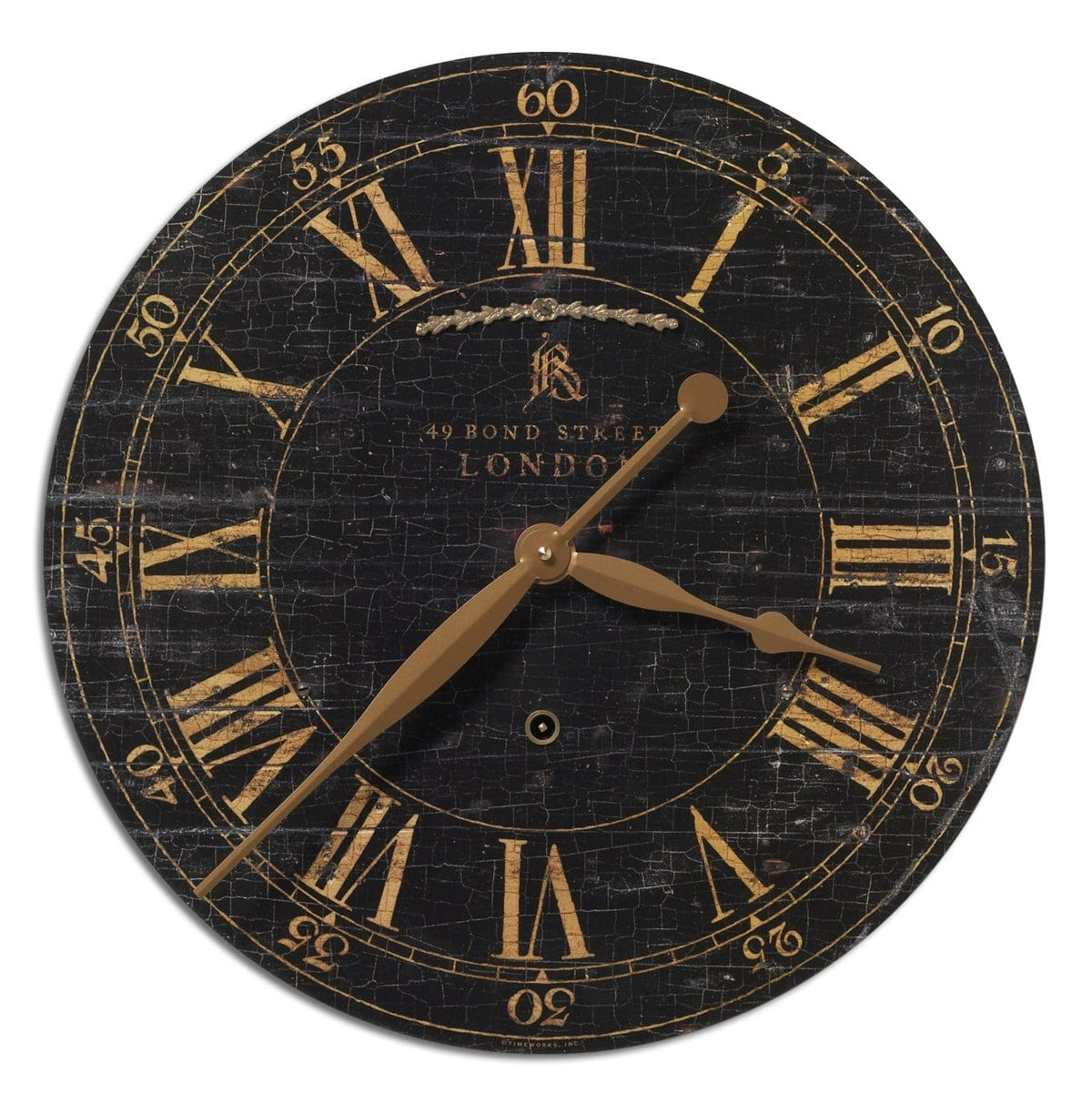 Uttermost Accessories Bond Street 18" Black Wall Clock House of Isabella UK
