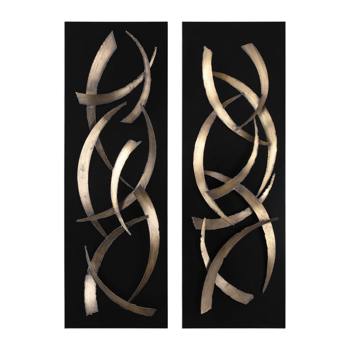 Uttermost Accessories Brushstrokes Metal Wall Art - Set of 2 House of Isabella UK
