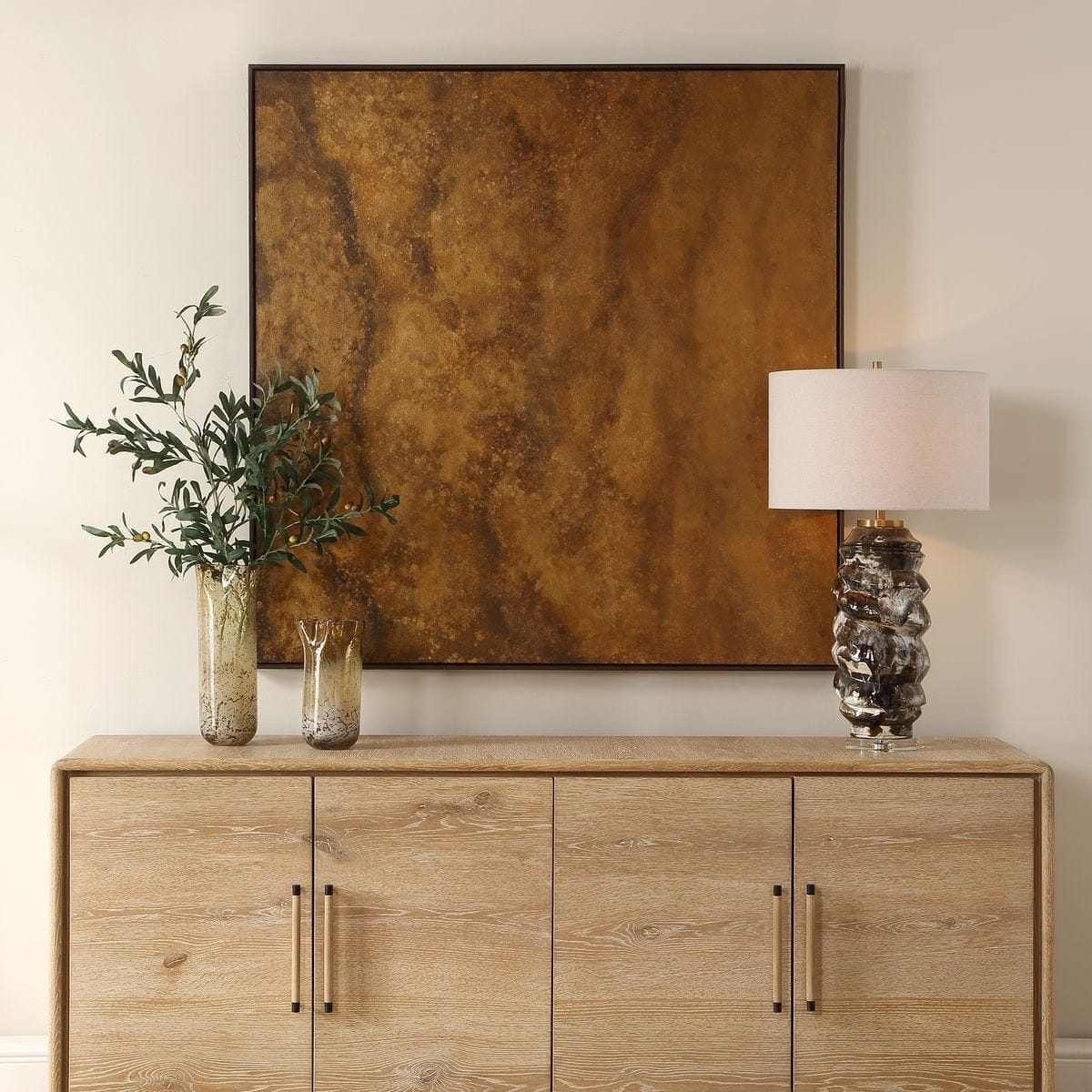 Uttermost Accessories Burn Hand Painted Canvas House of Isabella UK
