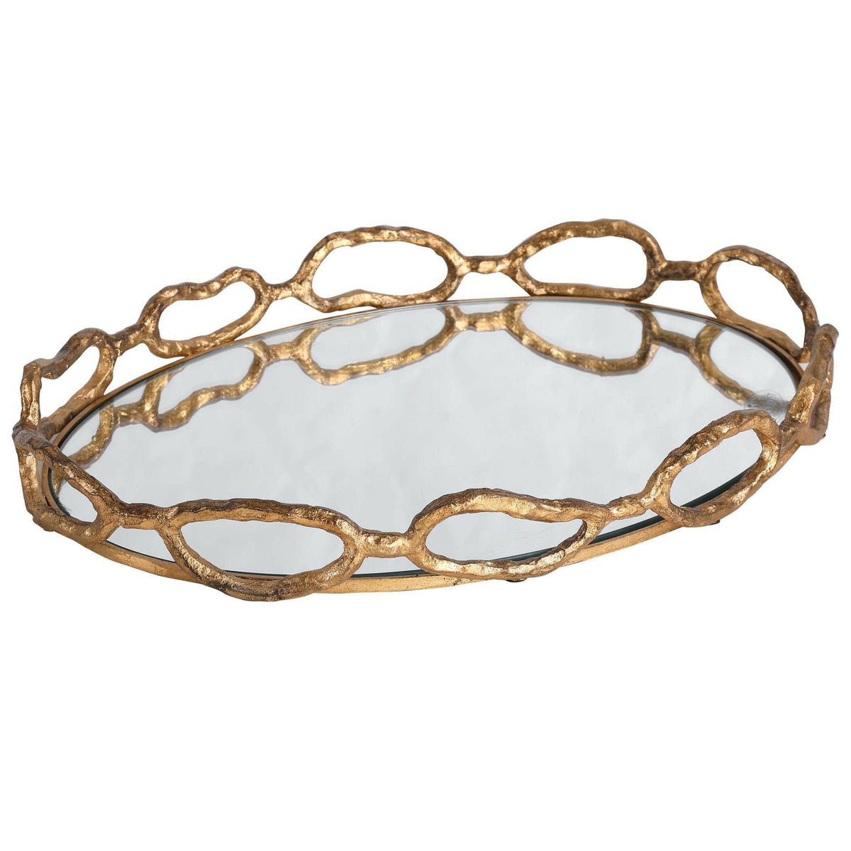 Cable Chain Mirrored Tray.