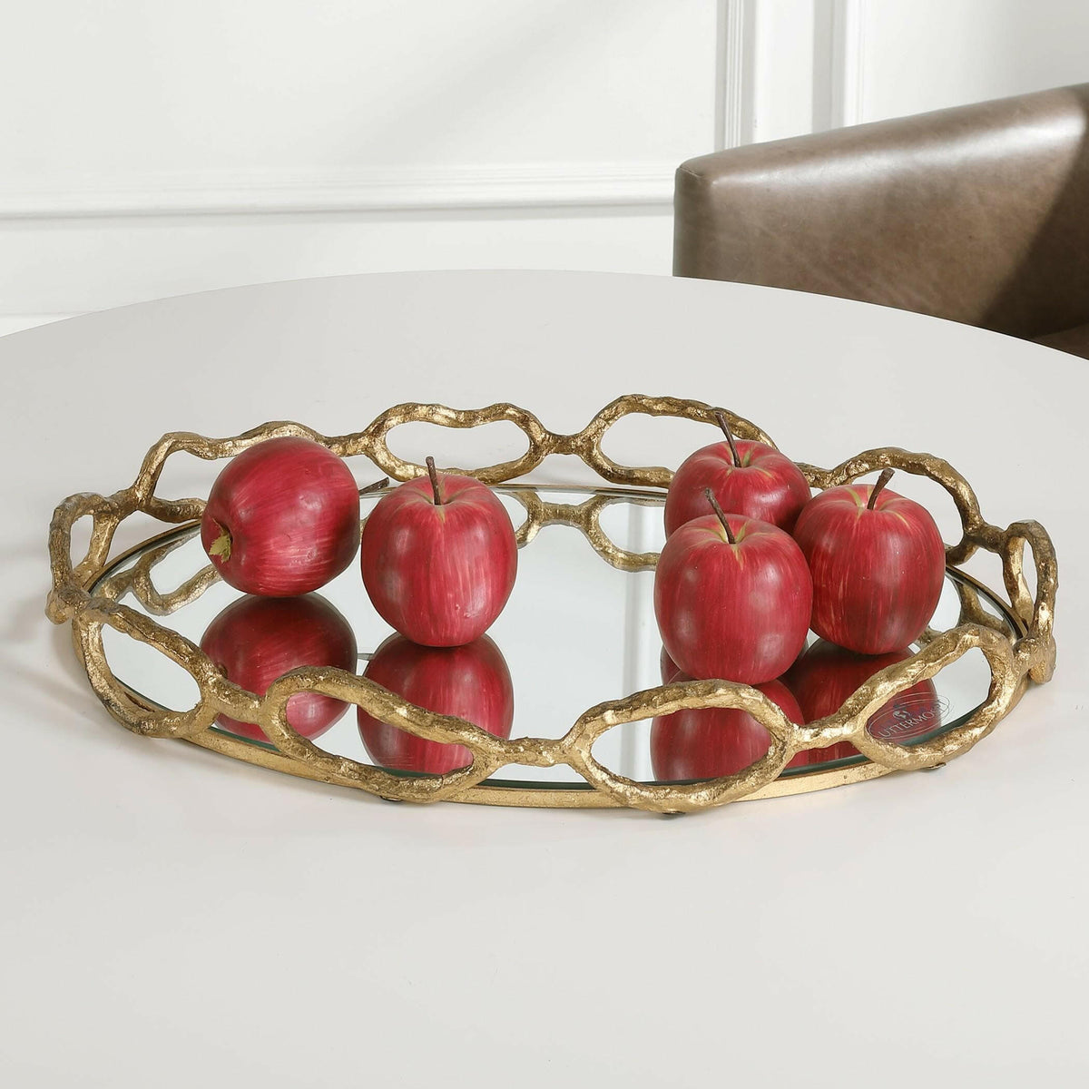 Cable Chain Mirrored Tray.