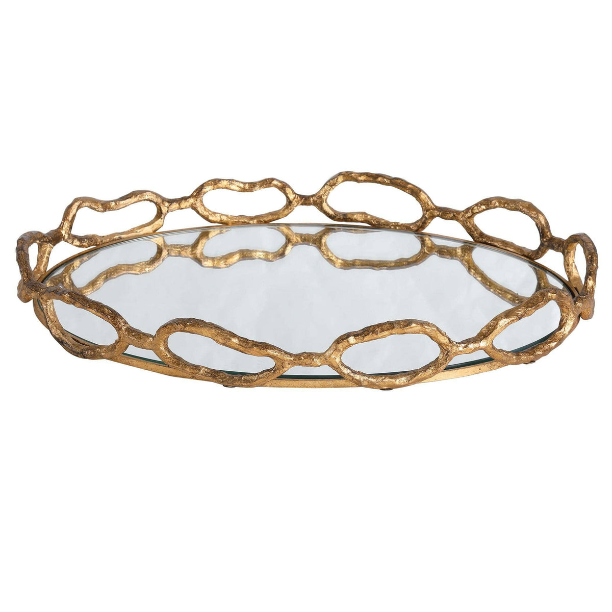 Cable Chain Mirrored Tray.