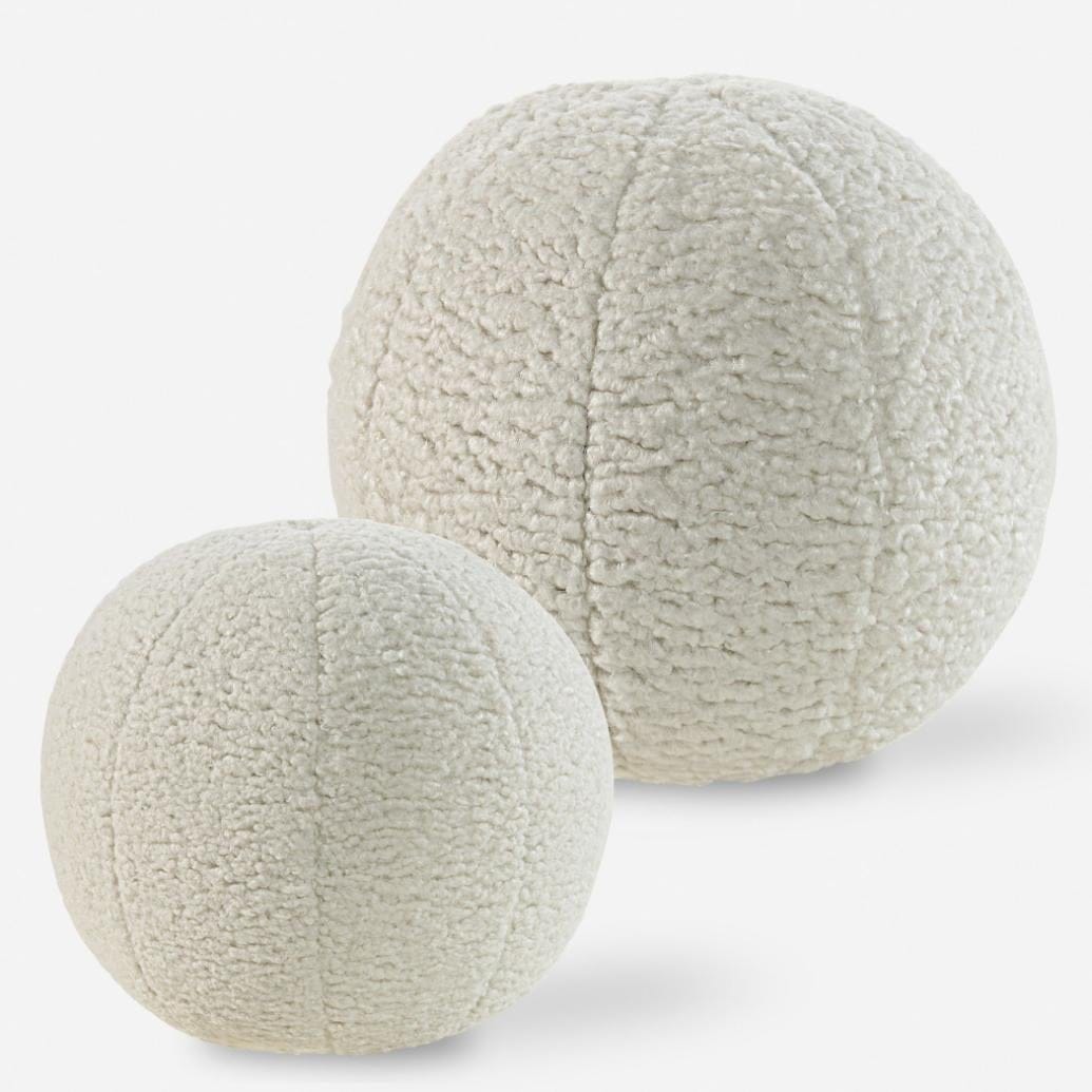 Uttermost Accessories Capra Ball Sheepskin Pillows, Set of 2 House of Isabella UK