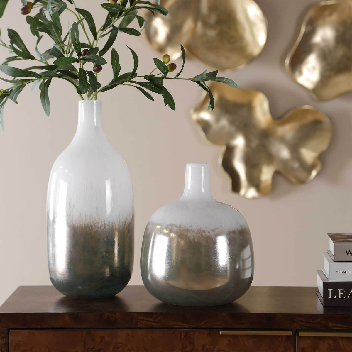 Uttermost Accessories Cardoni Smoke Vases - Set of 2 House of Isabella UK