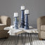 Uttermost Accessories Cassiopeia Blue Glass Candleholders, S/3 House of Isabella UK