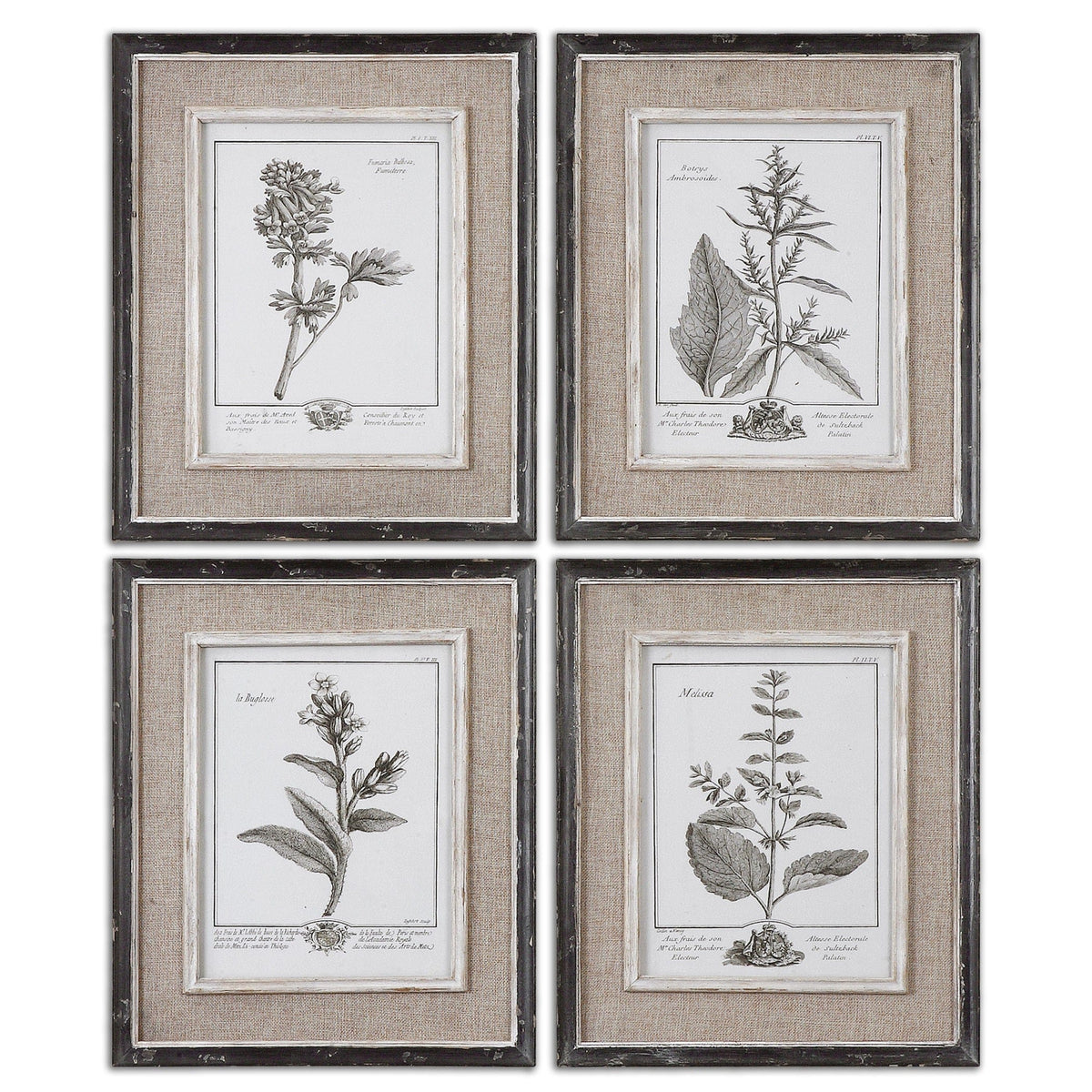 Uttermost Accessories Casual Grey Study Framed Art Set/4 House of Isabella UK