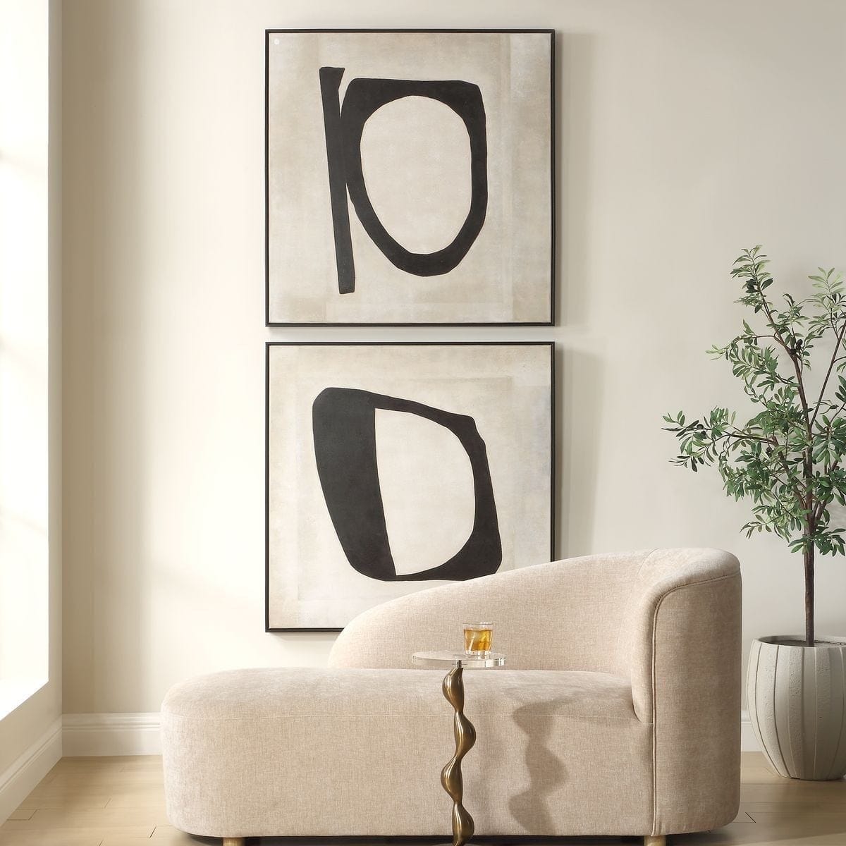 Uttermost Accessories Characters Abstract Art Set of 2 House of Isabella UK