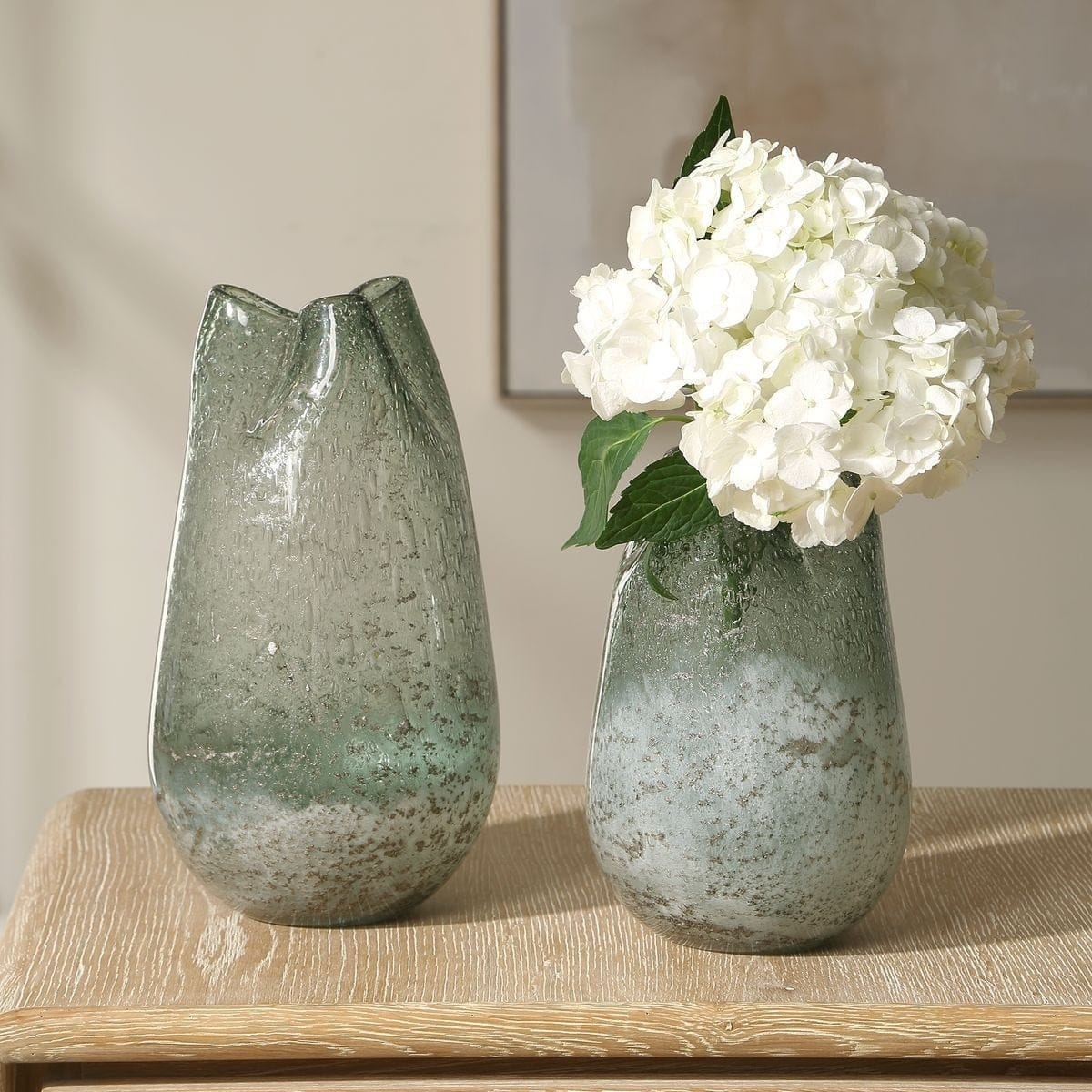 Uttermost Accessories Chianti Seeded Glass Vases - Set of 2 House of Isabella UK