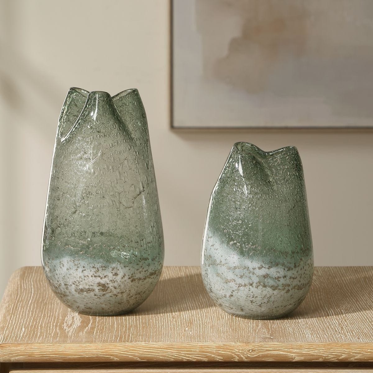 Uttermost Accessories Chianti Seeded Glass Vases - Set of 2 House of Isabella UK