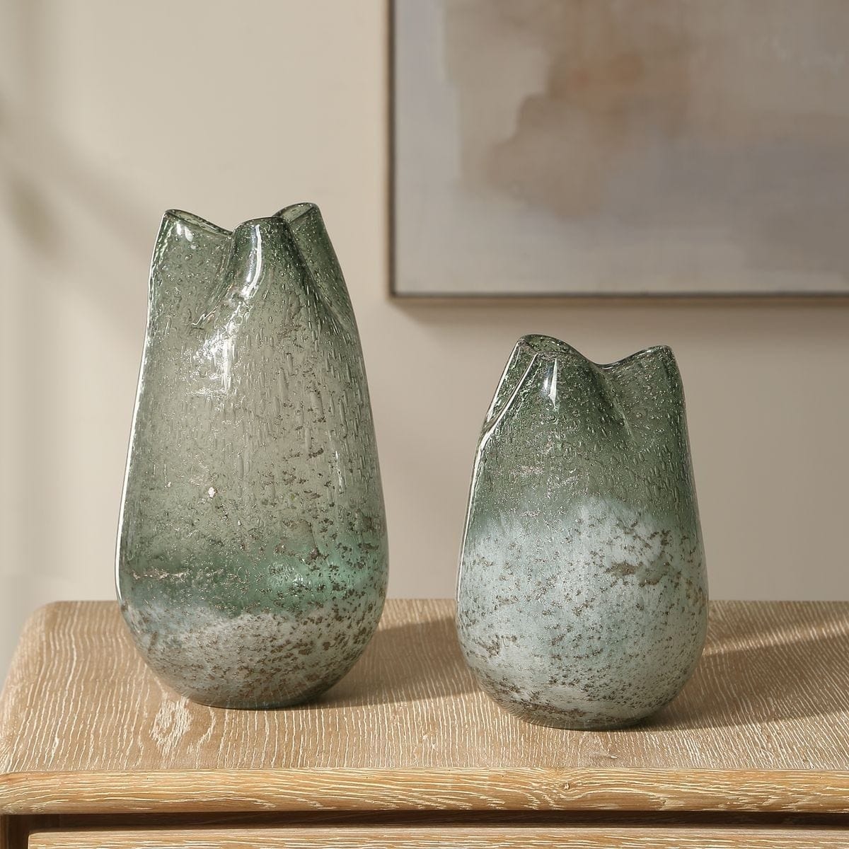 Uttermost Accessories Chianti Seeded Glass Vases - Set of 2 House of Isabella UK