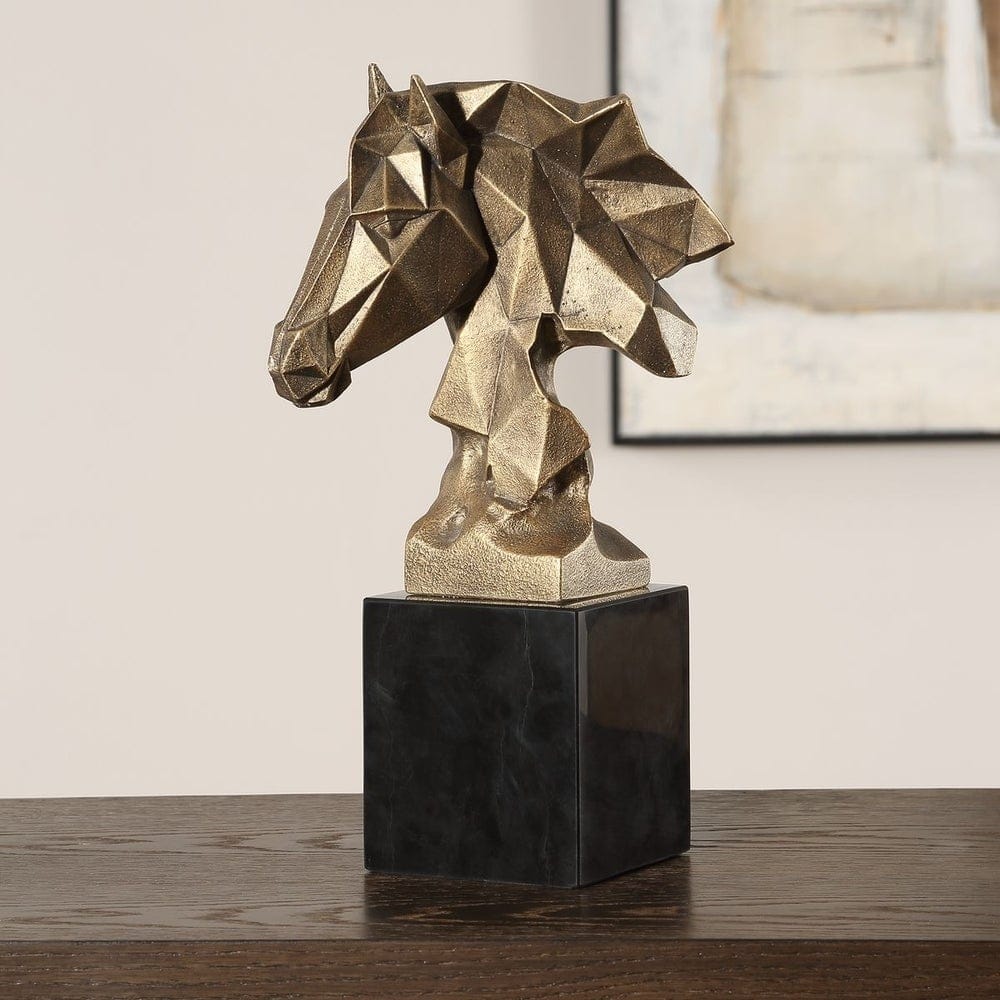 Uttermost Accessories Chiseled Horse Bust Sculpture House of Isabella UK