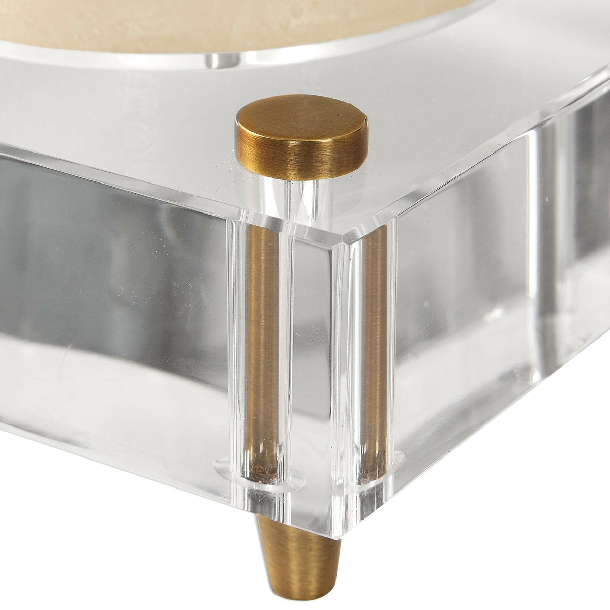 Claire Crystal Block Candleholders, S/2.