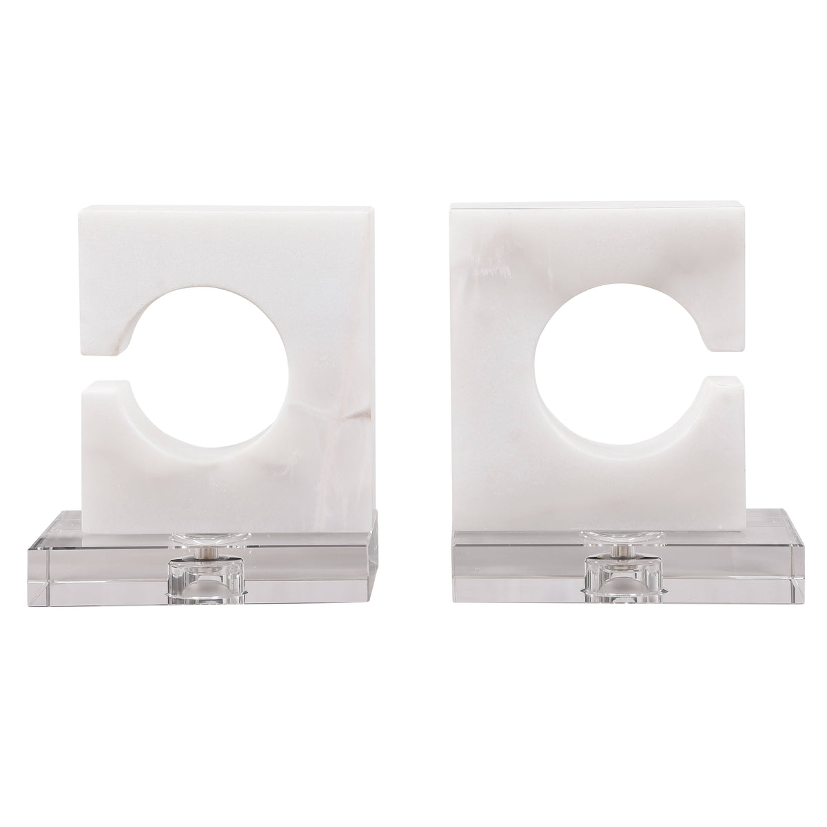 Uttermost Accessories Clarin White & Gray Bookends, S/2 House of Isabella UK