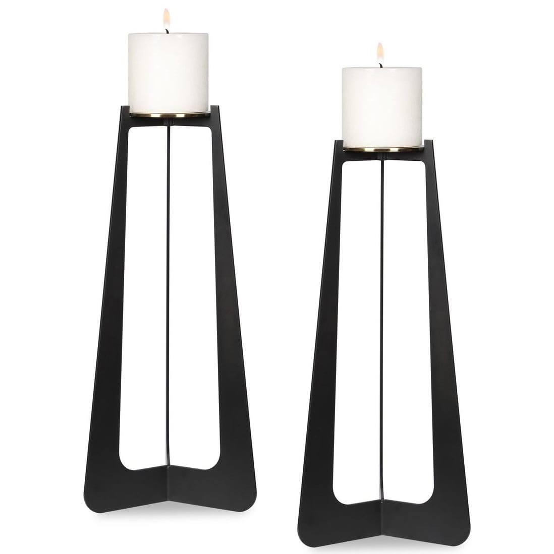 Uttermost Accessories Columnar Candleholders in Black - Set of 2 House of Isabella UK