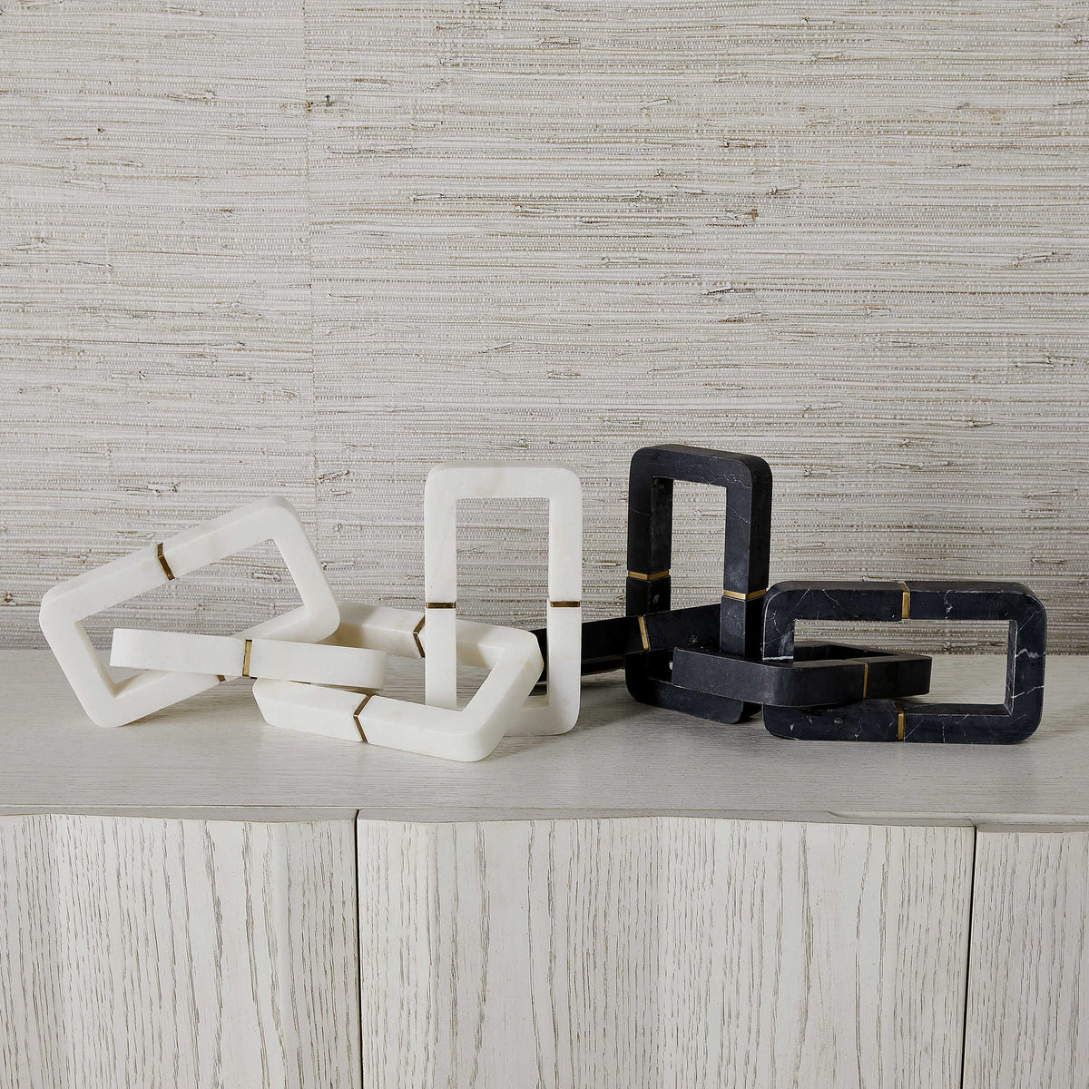 Uttermost Accessories Connection Sculpture - Black and White Marble House of Isabella UK