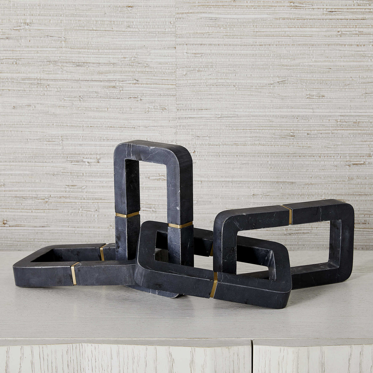 Uttermost Accessories Connection Sculpture - Black and White Marble House of Isabella UK