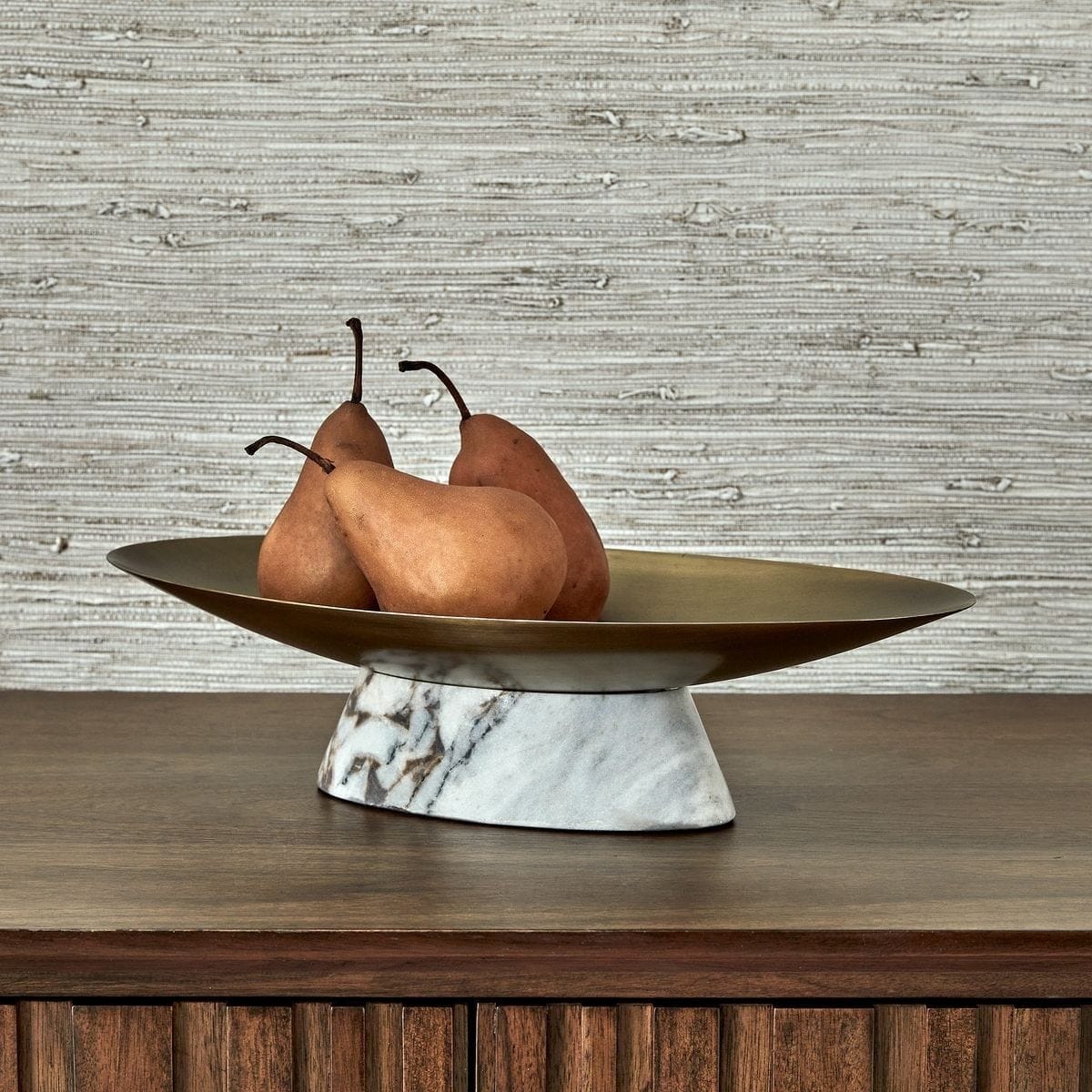 Uttermost Accessories Coup de Grace Low Bowl - White Chocolate Marble House of Isabella UK