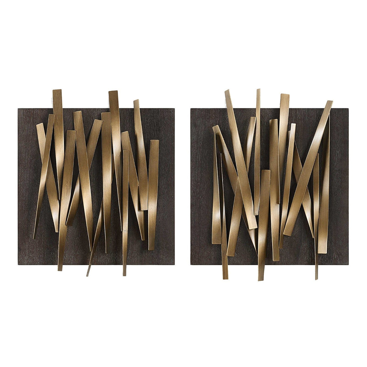 Crosshatch Metal Wall Décor Set of 2.
