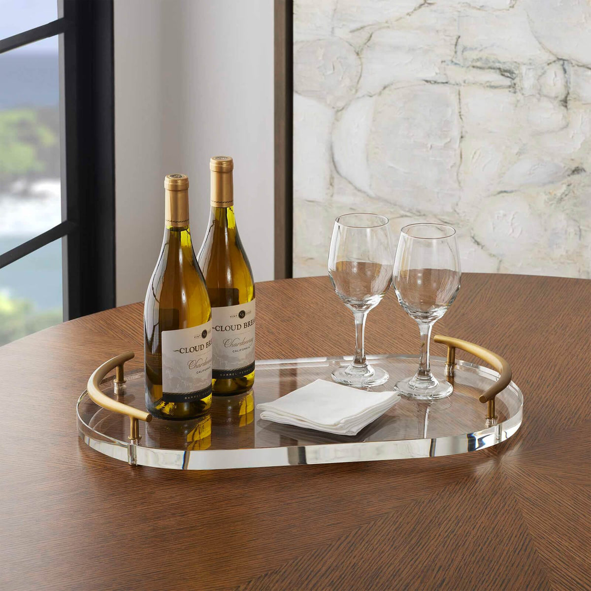 Uttermost Accessories Crystal Clear Tray House of Isabella UK