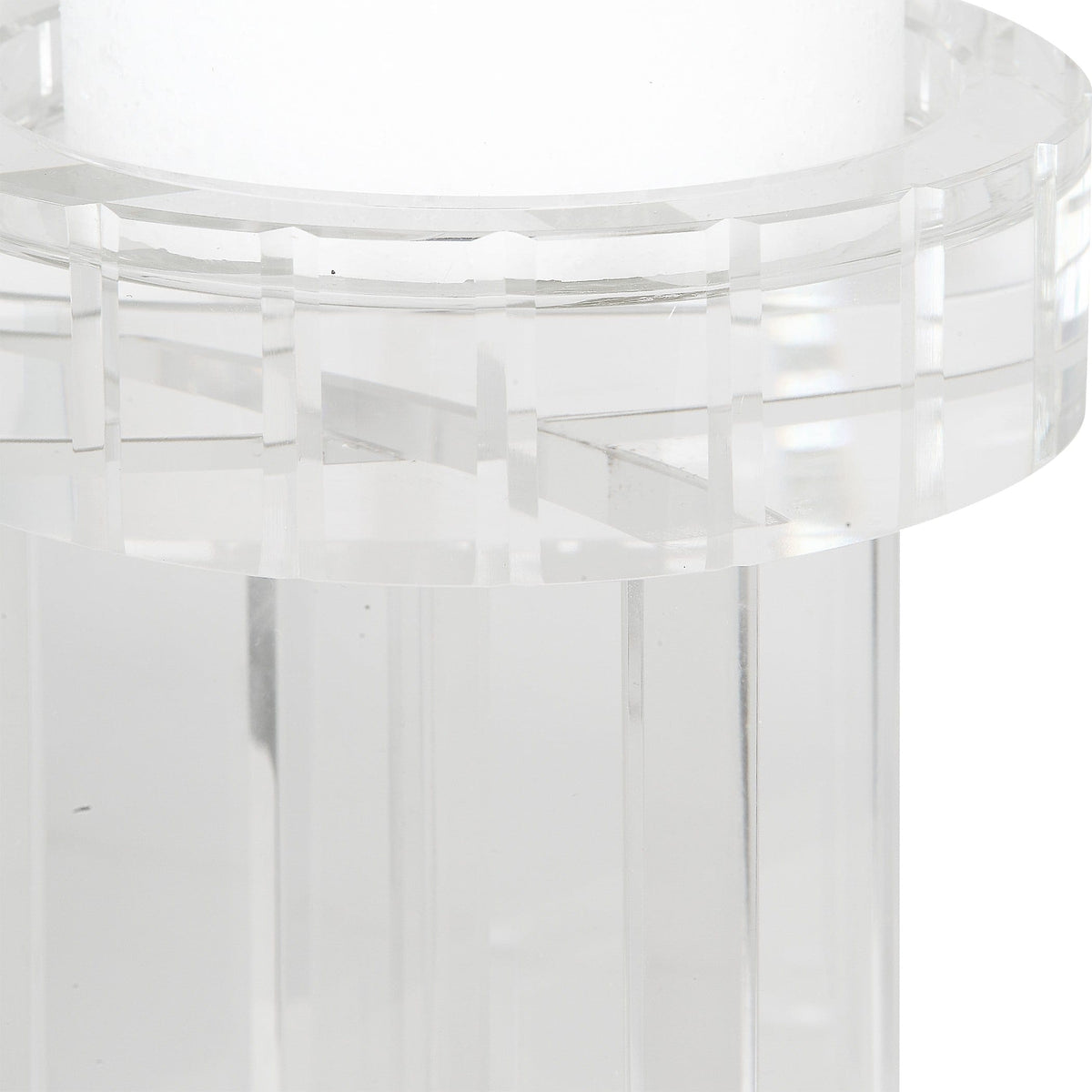 Uttermost Accessories Crystal Pillar Candleholders, Set/2 House of Isabella UK