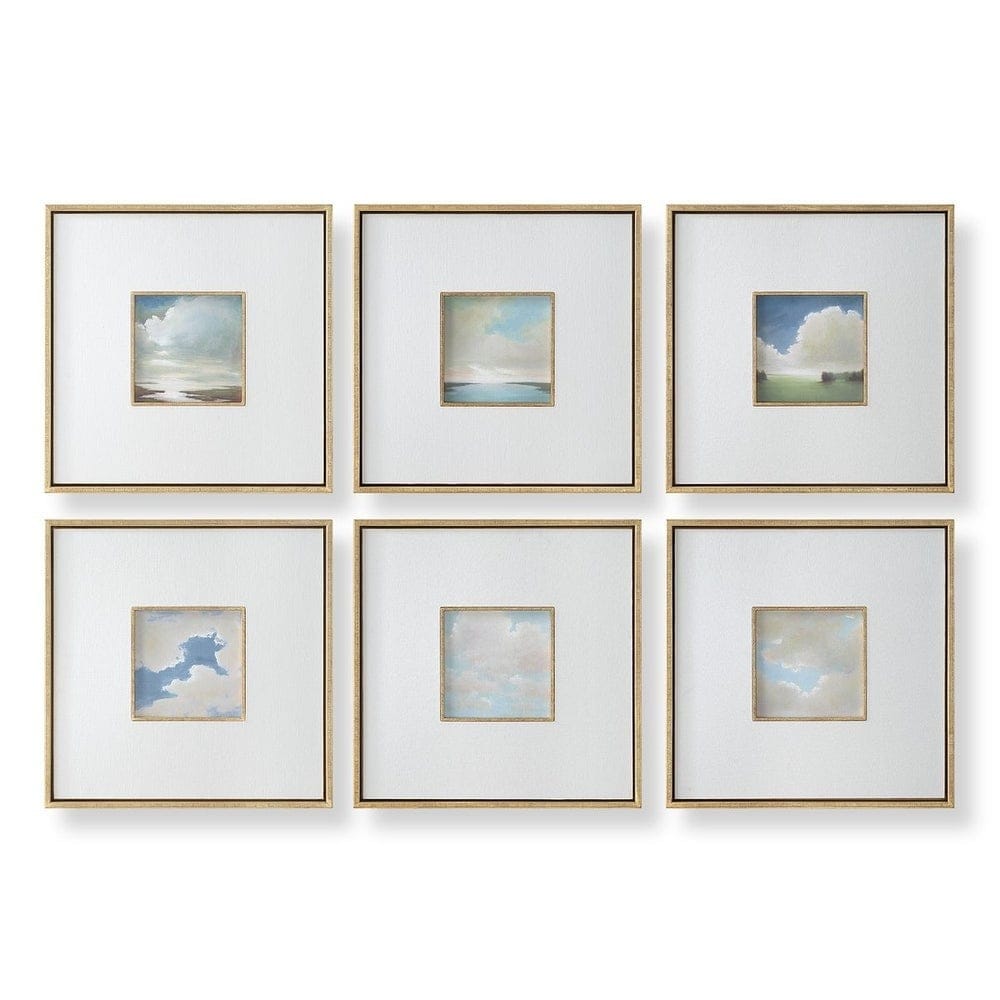 Uttermost Accessories Cumulation Framed Canvases Set of 6 House of Isabella UK