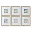 Uttermost Accessories Cumulation Framed Canvases Set of 6 House of Isabella UK