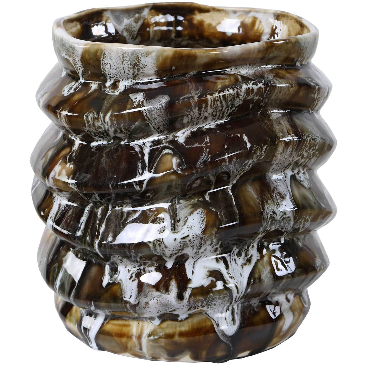 Uttermost Accessories Cuoco Glazed Brown Vases - Set of 2 House of Isabella UK