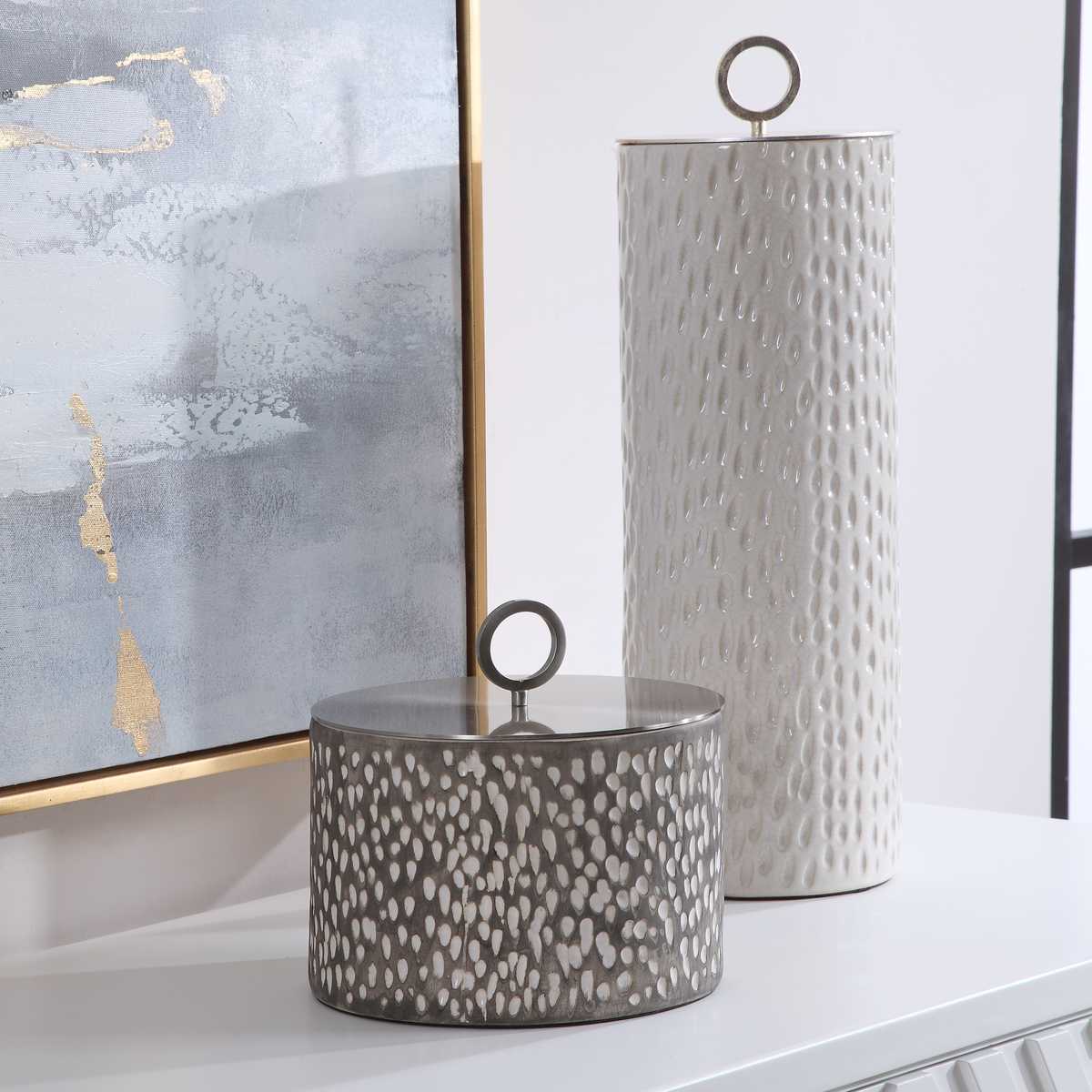 Uttermost Accessories Cyprien Ceramic Containers, S/2 House of Isabella UK