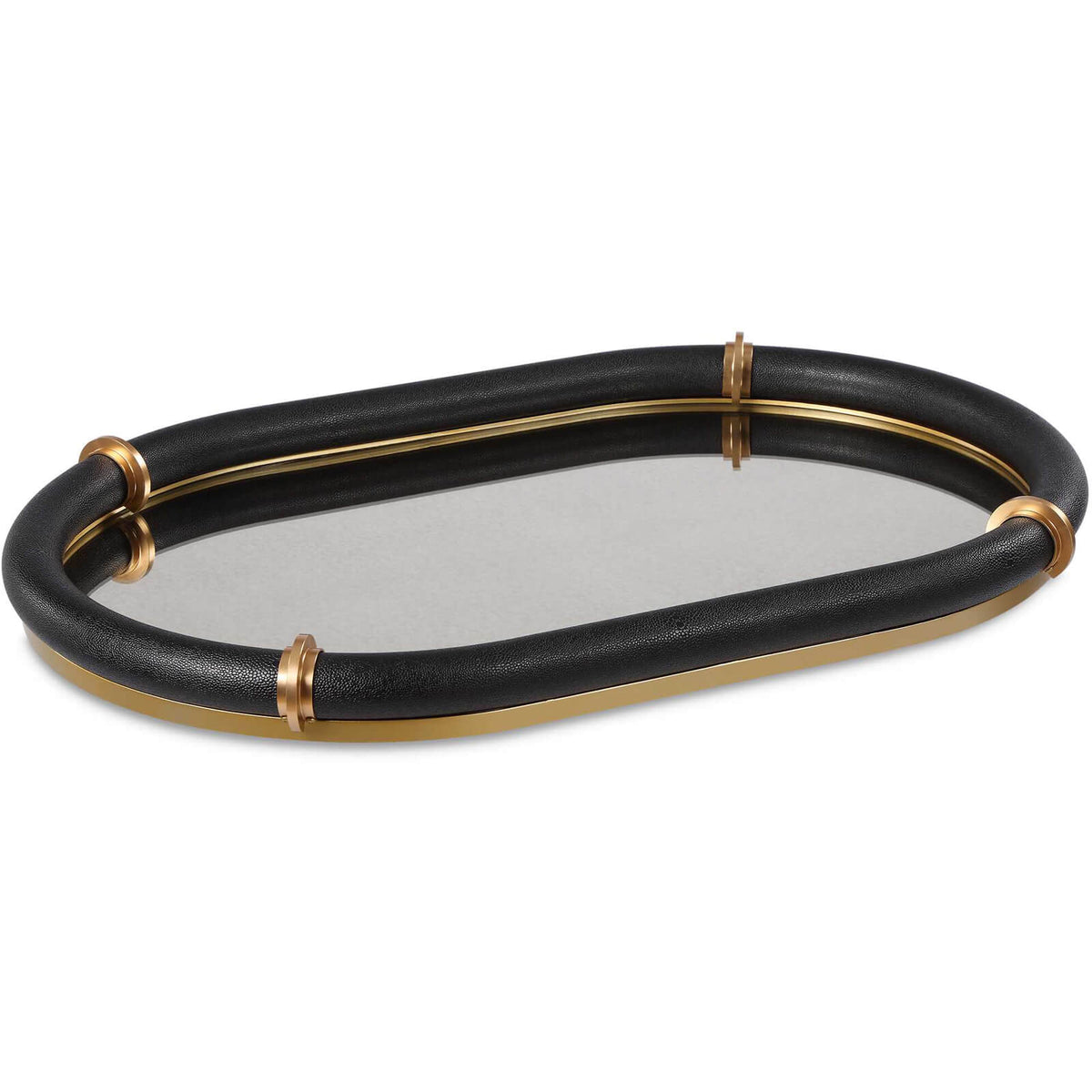 Uttermost Accessories Cyprus Black Oval Tray House of Isabella UK
