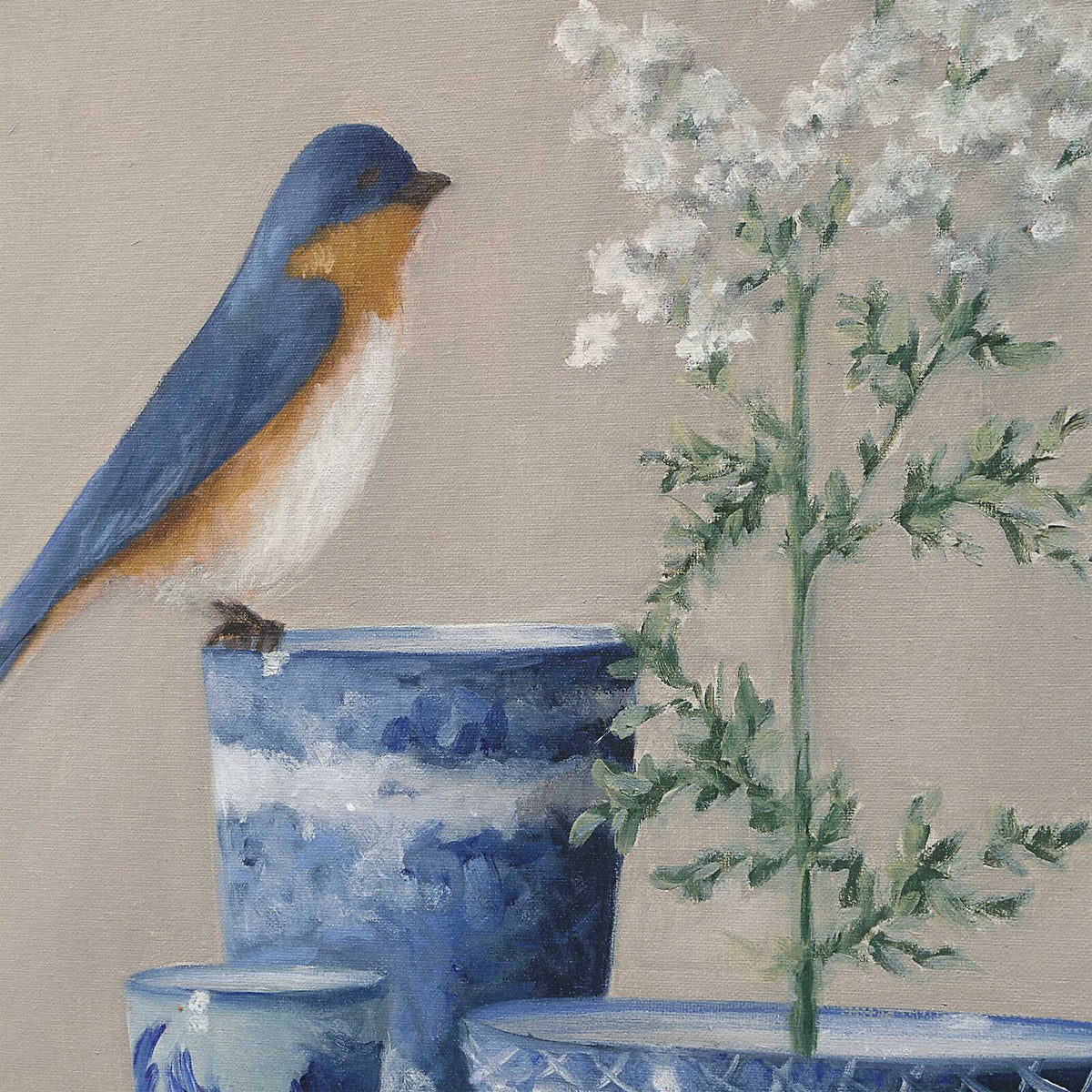 Uttermost Accessories Delft Bird Framed Canvas House of Isabella UK