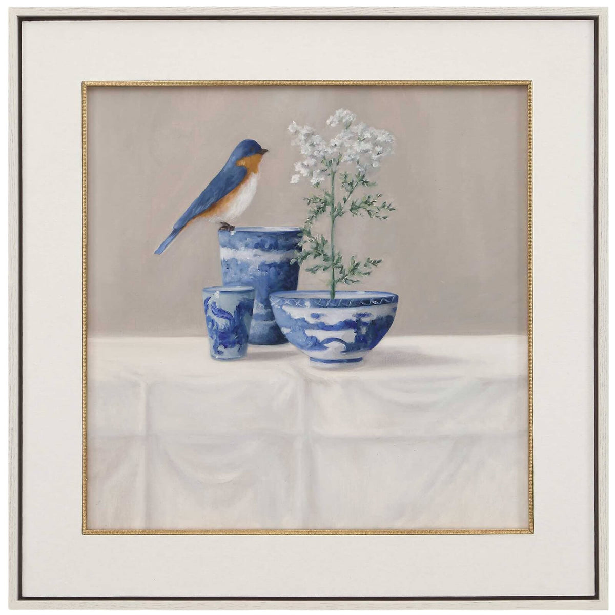 Uttermost Accessories Delft Bird Framed Canvas House of Isabella UK