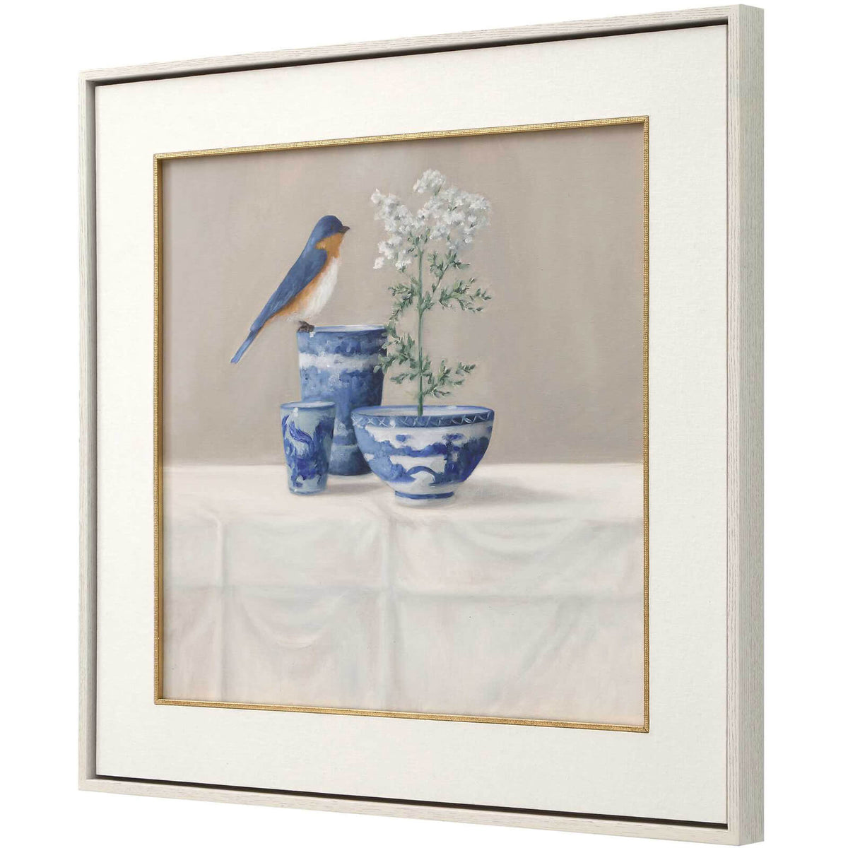 Uttermost Accessories Delft Bird Framed Canvas House of Isabella UK