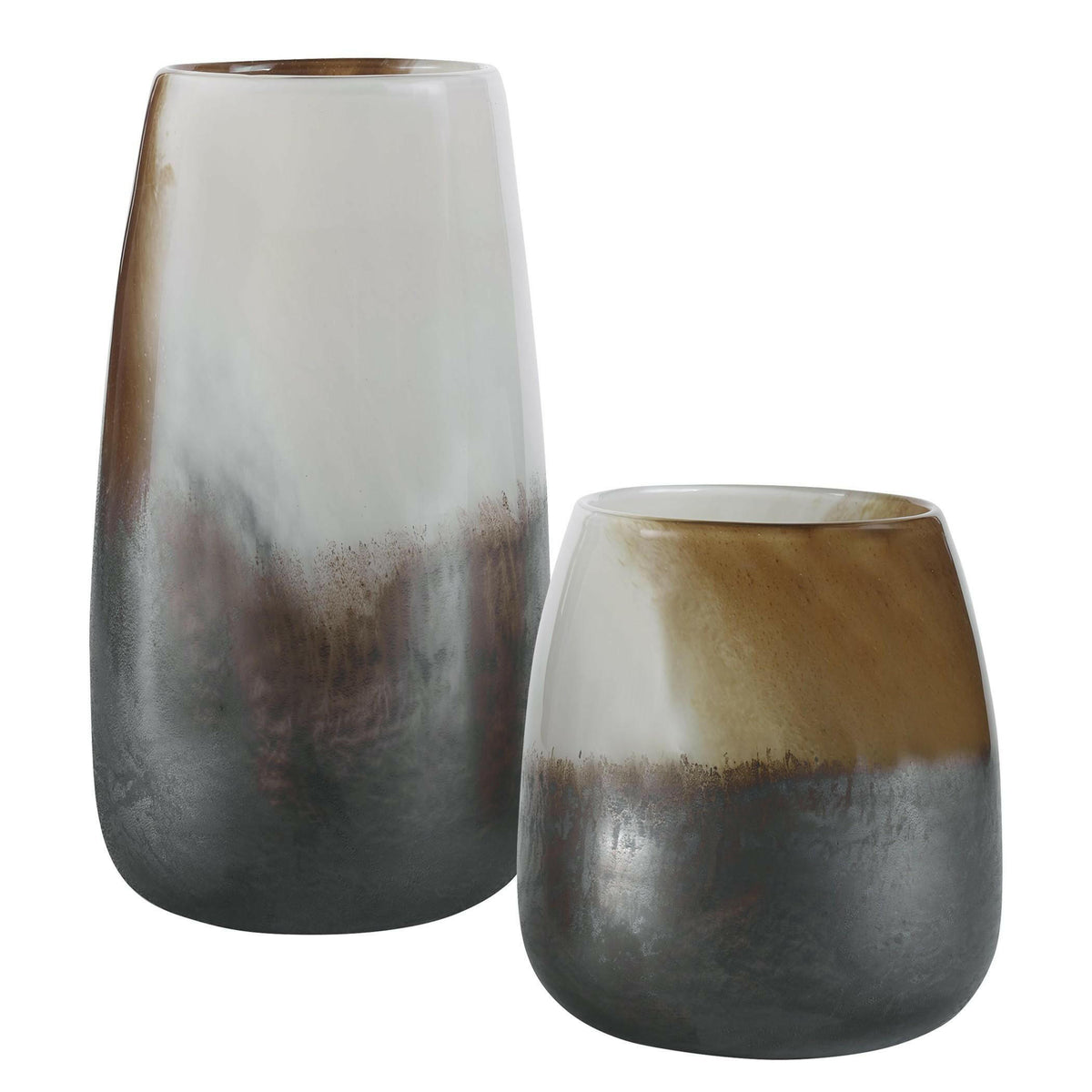 Desert Wind Glass Vases, S/2.
